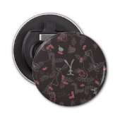 patroon met babydieren 1 button flesopener (Voorkant)