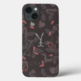 patroon met babydieren 1 iPhone 13 hoesje