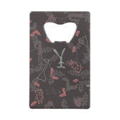 patroon met babydieren 1 creditkaart flessenopener (Voorkant)