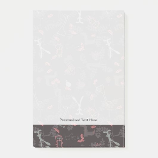 patroon met babydieren 1 post-it® notes (Voorkant)