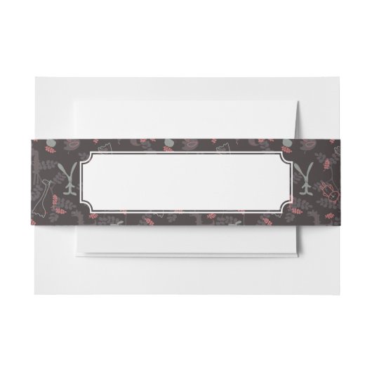 patroon met babydieren 1 uitnodigingen wikkel (Voorkant Voorbeeld)