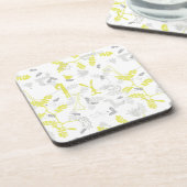 patroon met babydieren 2 bier onderzetter (Linkerzijde)