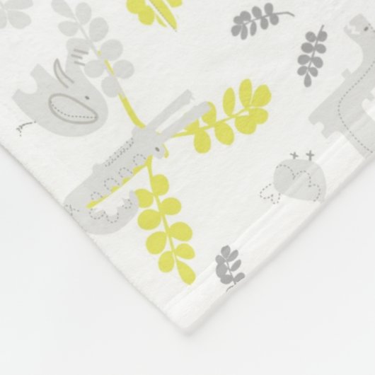 patroon met babydieren 2 fleece deken (Hoek)