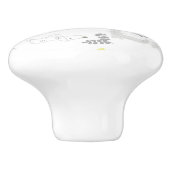 patroon met babydieren 2 keramische knop (Zijkant)