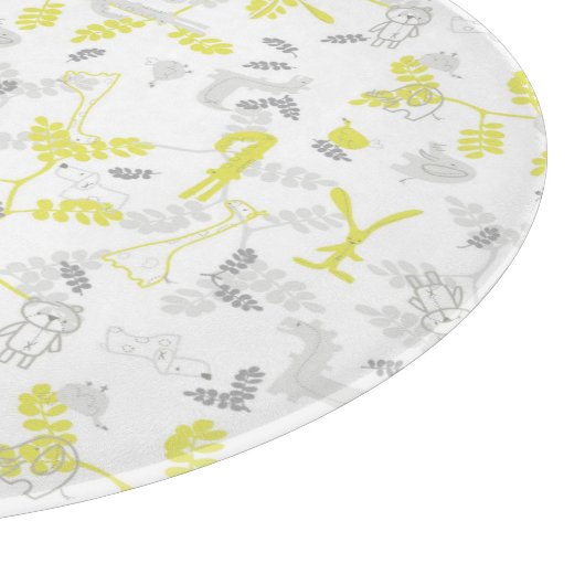 patroon met babydieren 2 snijplank (Hoek)