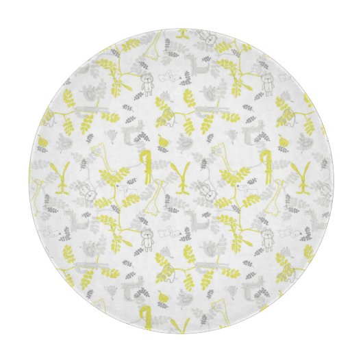 patroon met babydieren 2 snijplank (Voorkant)