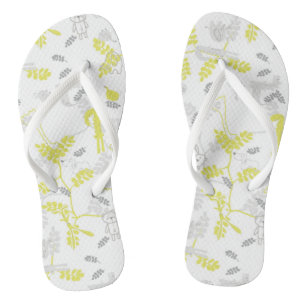 patroon met babydieren 2 teenslippers