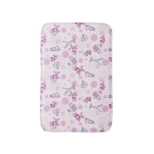 patroon met  babydieren badmat (Voorkant Verticaal)