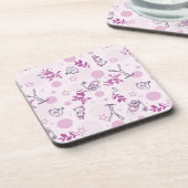 patroon met  babydieren bier onderzetter (Linkerzijde)