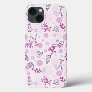 patroon met  babydieren iPhone 13 hoesje