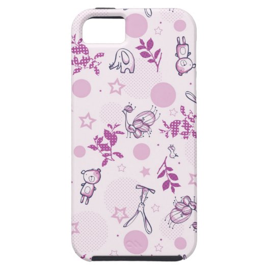 patroon met  babydieren Case-Mate iPhone case (Achterkant)