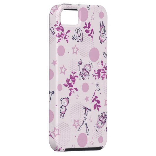 patroon met babydieren Case-Mate iPhone case (Back/Rechts)