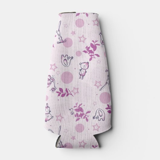 patroon met babydieren flesjeskoeler (Voorkant)