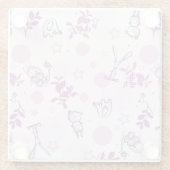 patroon met  babydieren glazen onderzetter (Achterkant)