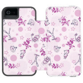 patroon met  babydieren incipio iPhone portemonnee hoesje (Agenda Open)