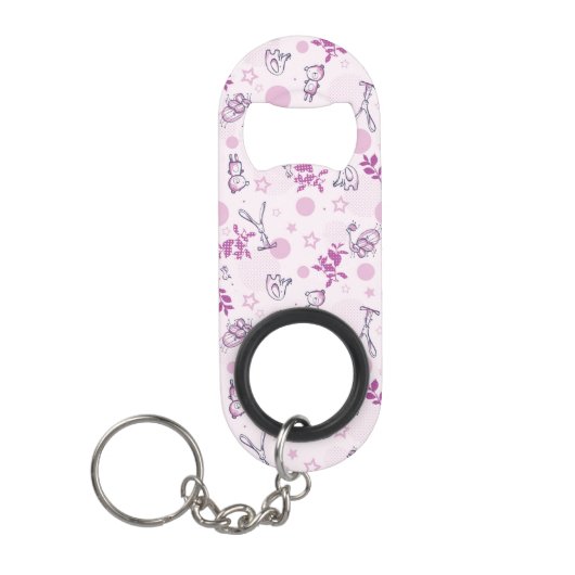 patroon met  babydieren mini flessenopener (Voorkant)