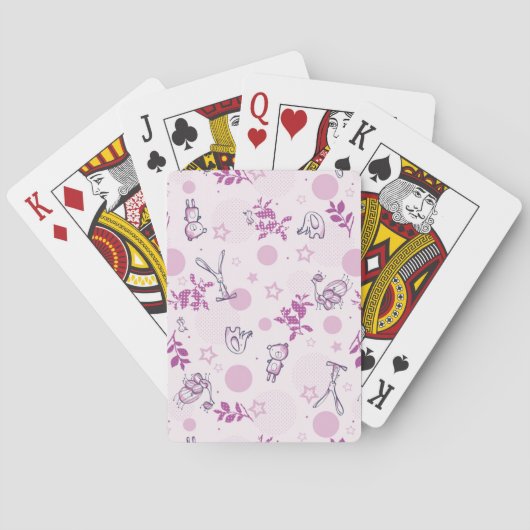 patroon met  babydieren pokerkaarten (Achterkant)