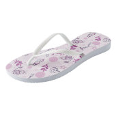 patroon met babydieren teenslippers (Schuin)