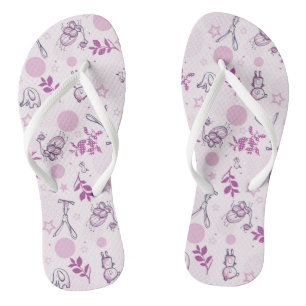 patroon met babydieren teenslippers