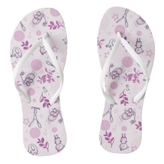 patroon met babydieren teenslippers (Voetbed)