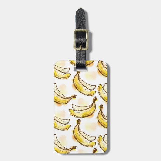 Patroon met banaan bagagelabel (Voorkant verticaal)