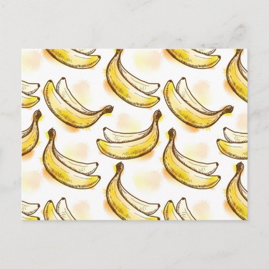 Patroon met banaan briefkaart (Voorkant)