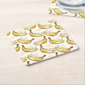 Patroon met banaan kartonnen onderzetters (Schuin)