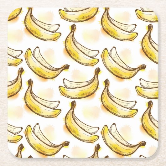 Patroon met banaan kartonnen onderzetters (Voorkant)