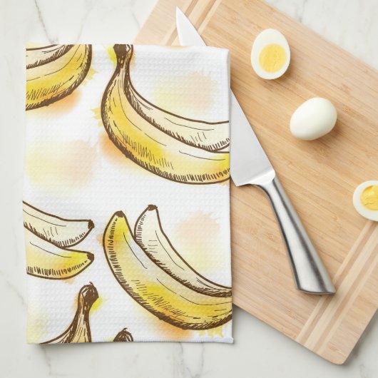 Patroon met banaan theedoek (Quarter Fold)