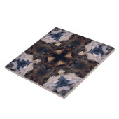  patroon met beige, bruin, wit en blauw tegeltje (Zijkant)