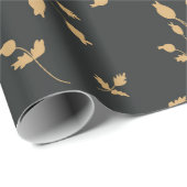  patroon met berry en bladeren van silhouettes cadeaupapier (Rol Hoek)