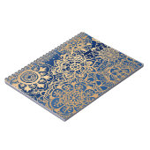 Patroon met blauw en gouden mandala notitieboek (Linkerzijde)