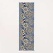 Patroon met blauw en gouden mandala yogamat (Voorkant)