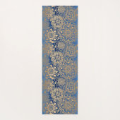 Patroon met blauw en gouden mandala yogamat (Achterkant)