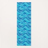 Patroon met blauwe golven met wit stammenpatroon yogamat (Voorkant)