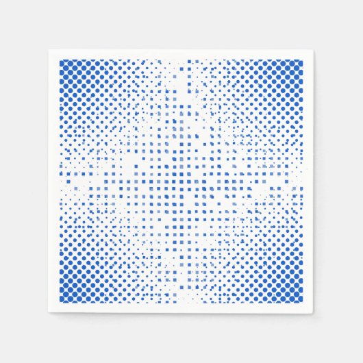 Patroon met blauwe pixels servet (Voorkant)