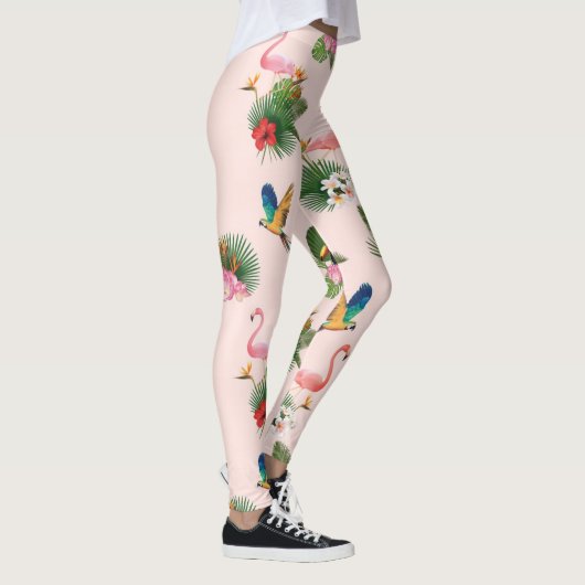 Patroon met bomen en palmbomen leggings (Rechts)