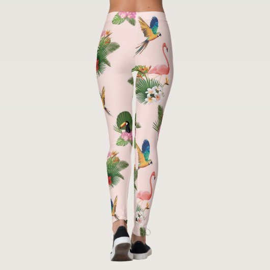 Patroon met bomen en palmbomen leggings (Achterkant)