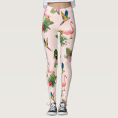 Patroon met bomen en palmbomen leggings (Voorkant)
