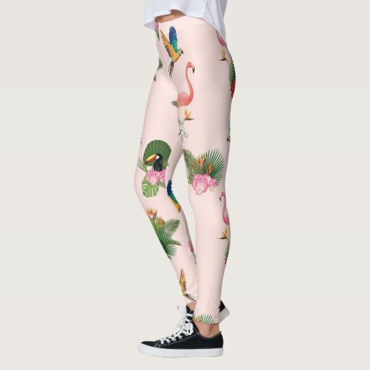 Patroon met bomen en palmbomen leggings (Links)