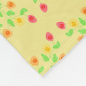 patroon met botergeel fleece deken (Hoek)