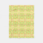  patroon met botergeel fleece deken (Voorkant)