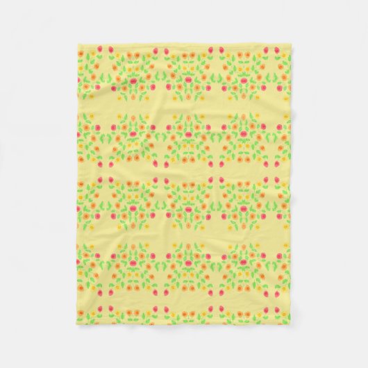 patroon met botergeel fleece deken (Voorkant)