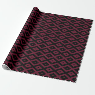 patroon met Bourgogne en zwarte diamant Cadeaupapier