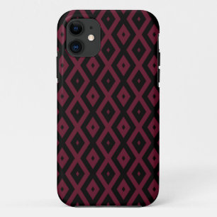 patroon met Bourgogne en zwarte diamant Case-Mate iPhone Case