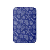 Patroon met Bright Blue Shell Badmat (Voorkant Verticaal)