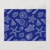 Patroon met Bright Blue Shell Briefkaart (Voorkant)