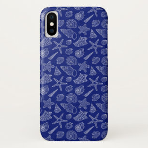 Patroon met Bright Blue Shell Case-Mate iPhone Case