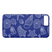 Patroon met Bright Blue Shell Case-Mate iPhone Case (Achterkant (Horizontaal))