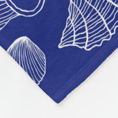 Patroon met Bright Blue Shell Fleece Deken (Hoek)